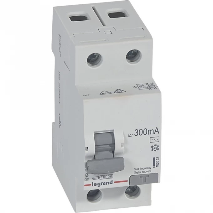 Выключатель дифференциального тока LEGRAND RX3 300мА 40А 2П тип AC белый 402033 Выключатель дифференциального тока LEGRAND RX3 300мА 40А 2П тип AC белый 402033