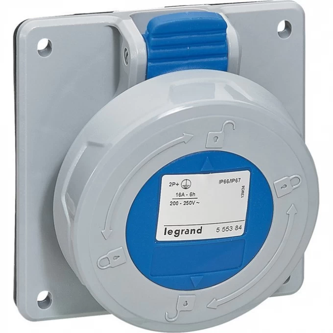 Встраиваемая розетка LEGRAND P17 Tempra Pro IP 66/67 200/250 В 32 A 2К+З 555484 Встраиваемая розетка LEGRAND P17 Tempra Pro IP 66/67 200/250 В 32 A 2К+З 555484