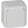 Розетка LEGRAND 2К+З с защитными шторками 16 A 250 В Quteo IP 44 белый 782321