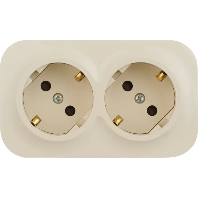 Розеточный блок LEGRAND 2 x 2К+З с защитными шторками 16 A 250 В Quteo IP 20 слоновая кость 782253 Розеточный блок LEGRAND 2 x 2К+З с защитными шторками 16 A 250 В Quteo IP 20 слоновая кость 782253