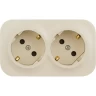 Розеточный блок LEGRAND 2 x 2К+З с защитными шторками 16 A 250 В Quteo IP 20 слоновая кость 782253
